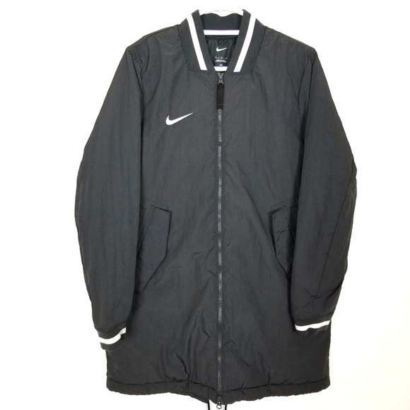 Nike Women Dugout Bench Mid Thigh Jacket Sz M Zip Up  DC9103-060 Gray Insulated - Picture 1 of 10